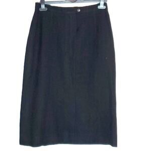 VTG 50's Pendleton Black 100% Virgin Wool Skirt SZ 14